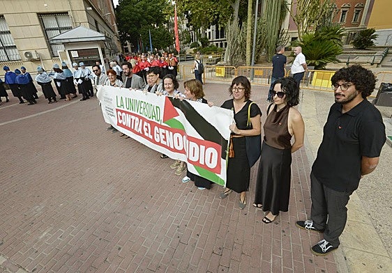 La protesta de la Red Universitaria por Palestina.
