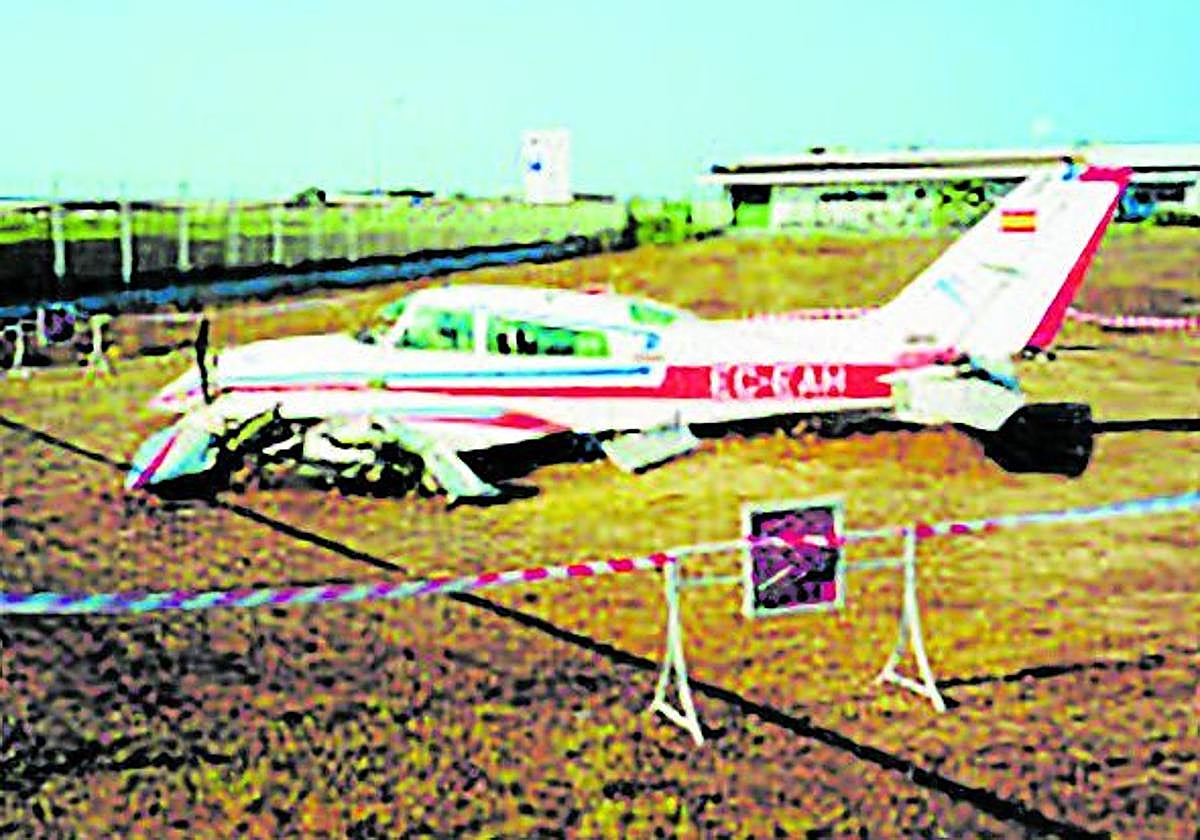Avioneta para fotos en San Javier en julio de 2002.