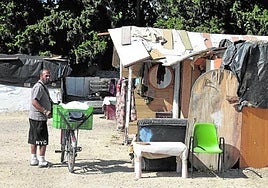 Chabolas en un asentamiento de la pedanía murciana de Patiño, que ya fue desmantelado.