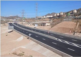 El nuevo tramo de carretera.