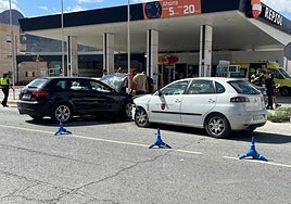 Los dos coches involucrados en el accidente.