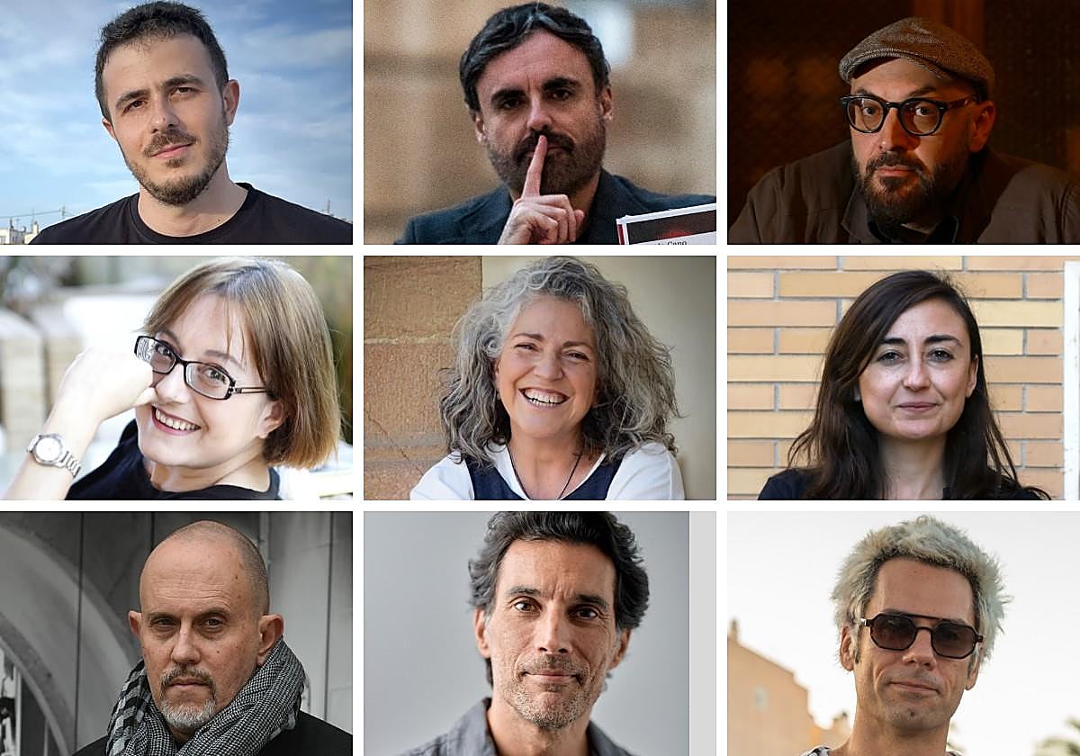 Antonio Garber, Leonardo Cano, Miguel Ángel Hernández, Cristina Morano, Inma Pelegrín, Elvira Navarro, Ginés Sánchez, Aurelio Serrano y Aarón Sáez.