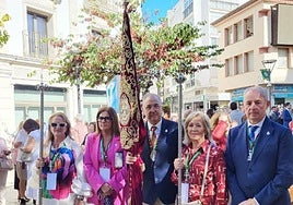 Miembros de la delegación caravaqueña, ayer, en Estepona.
