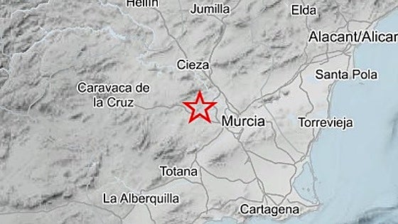 Un terremoto se deja sentir en el interior de la Región de Murcia