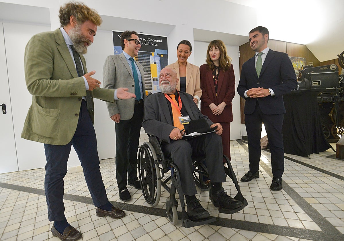 Imagen principal - Tres detalles de la inauguración del Congreso este martes en la Filmoteca Regional.