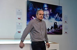 Carlos Briones, en la Biblioteca Regional durante una de sus últimas visitas a Murcia.