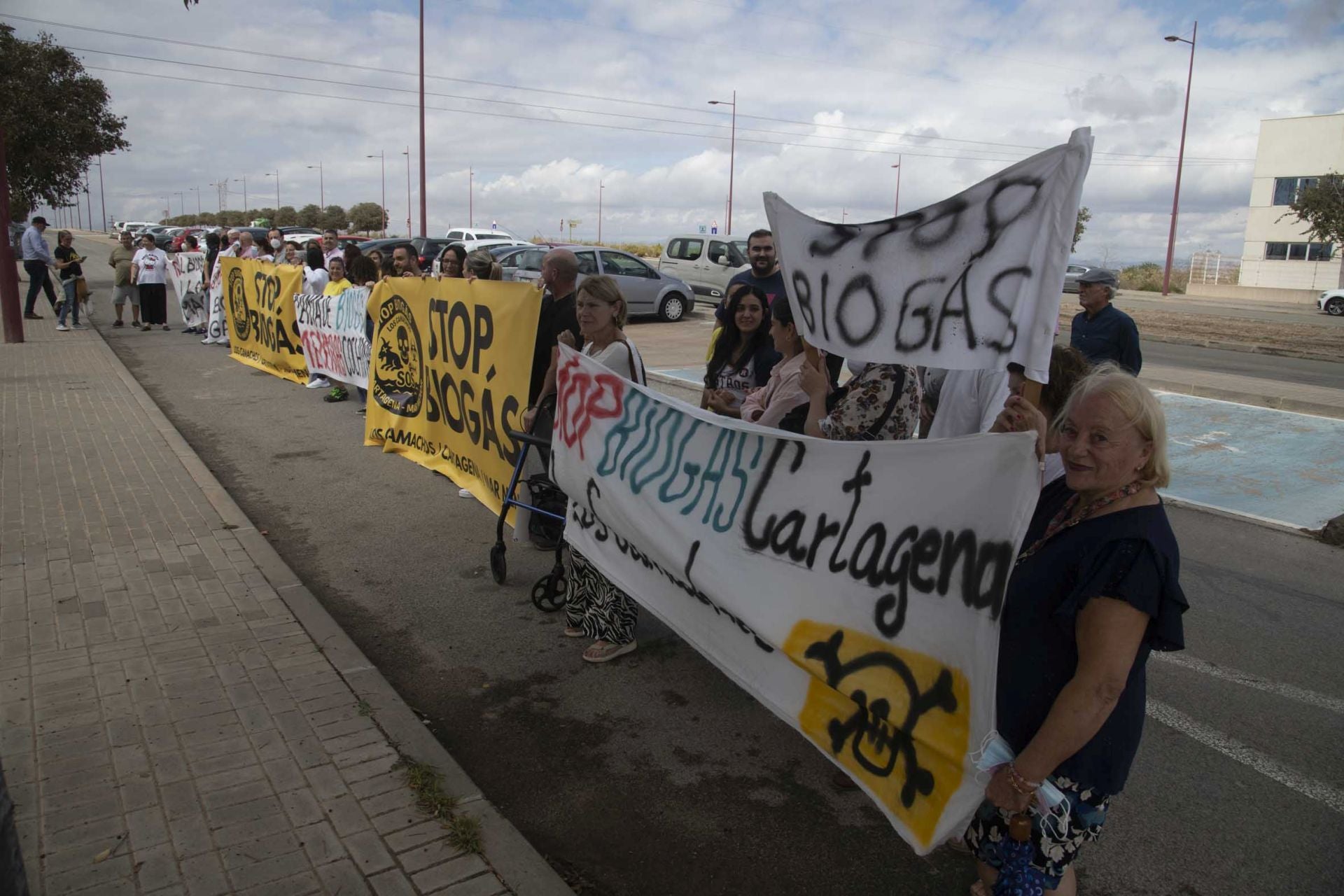 Las imágenes de la protesta de los vecinos de Los Camachos contra la planta de biogás