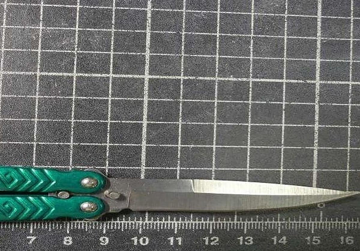 El arma blanca utilizada en la agresión.