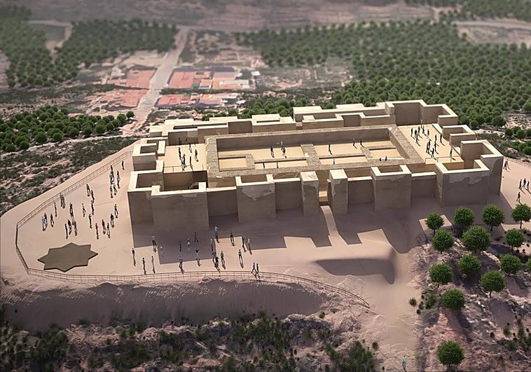 Recreación del Castillejo tras la ejecución del proyecto de recuperación del recinto superior.