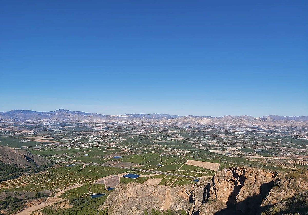 Vista general de la zona, junto a la A-7, donde se ubicará el futuro parque empresarial.