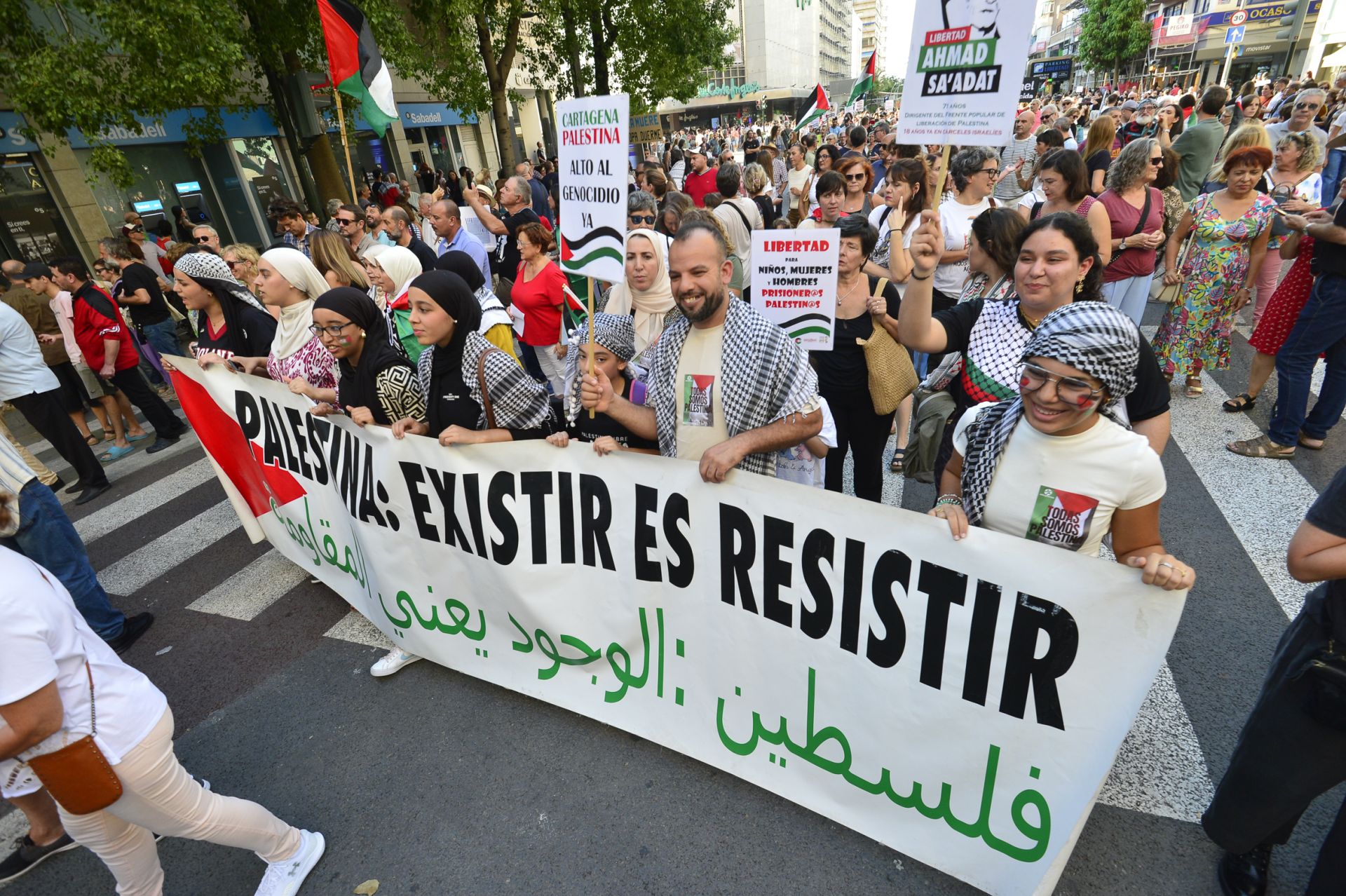 La masiva manifestación por Gaza en Murcia, en imágenes