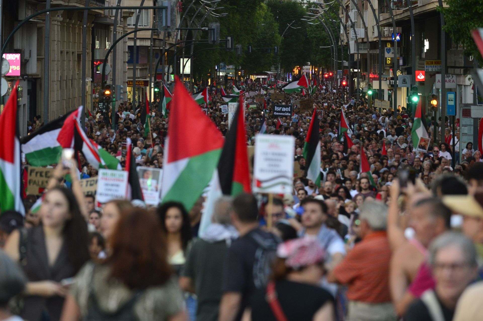 La masiva manifestación por Gaza en Murcia, en imágenes
