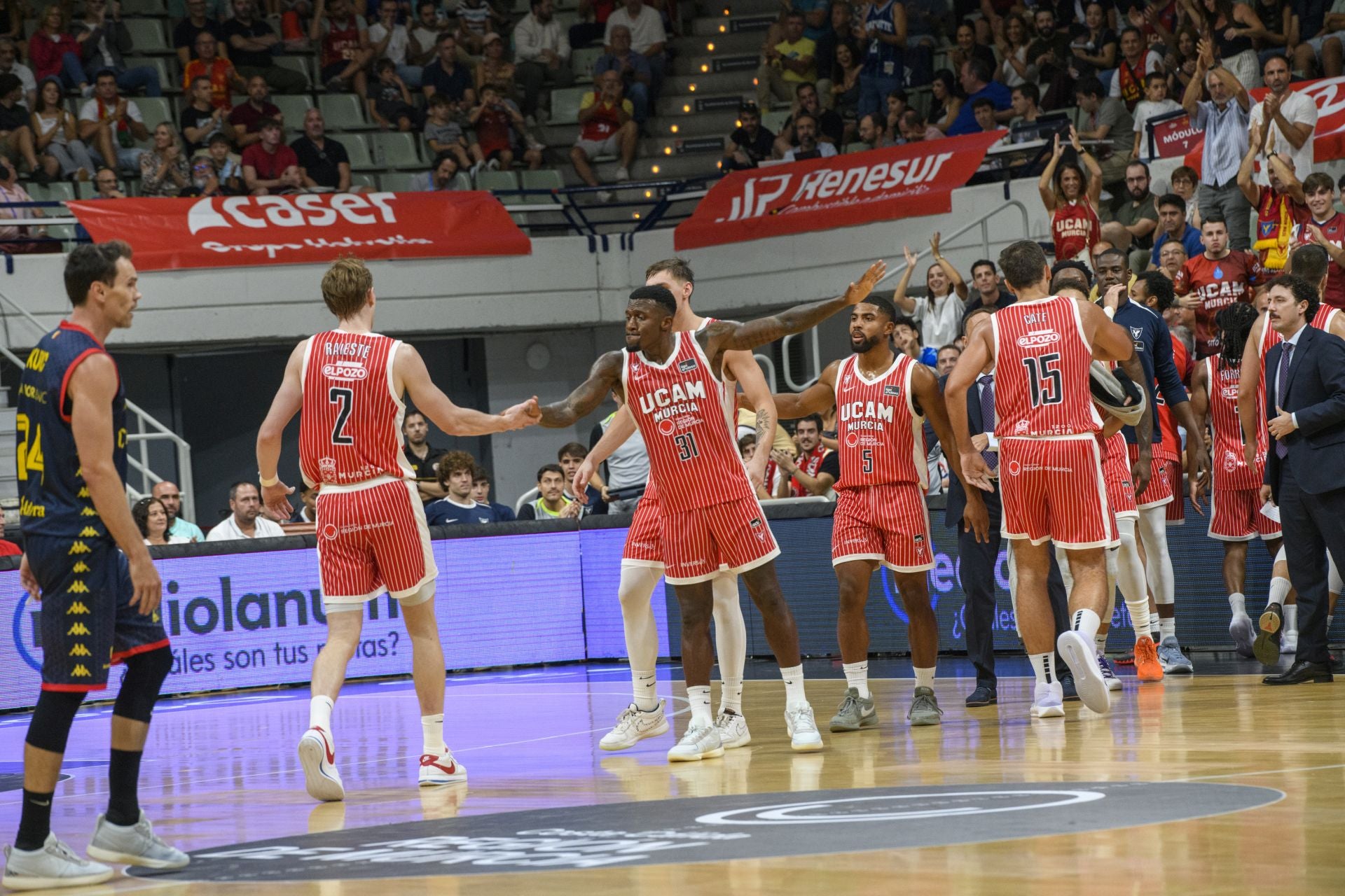 Un UCAM de sobresaliente el primer día ante el Andorra, en imágenes