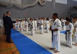 Participantes de la modalidad de Karate
