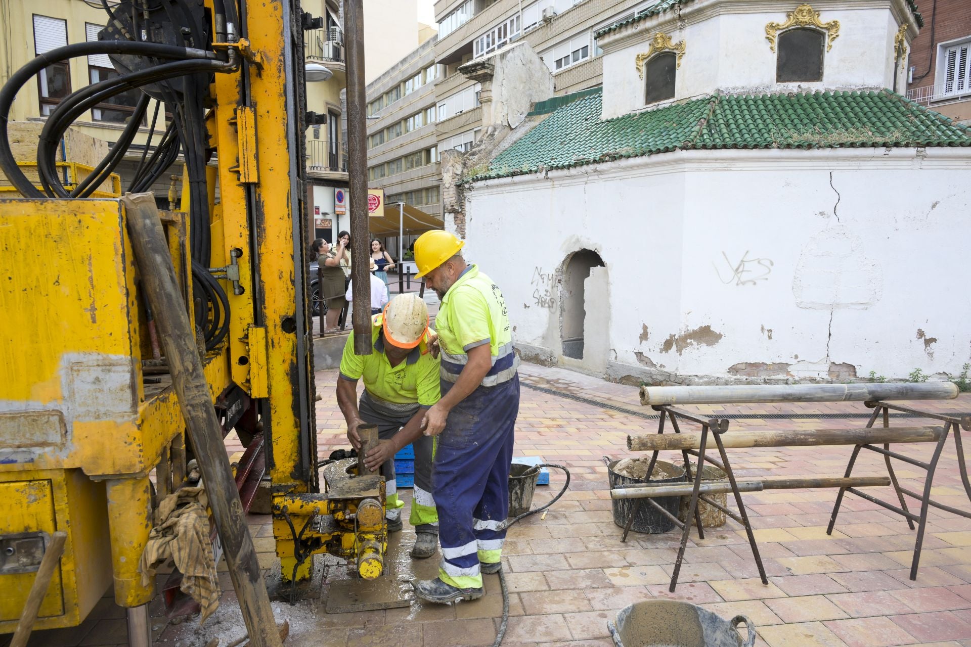 En imágenes, empiezan las obras de recuperación de la Ermita del Salitre de Murcia
