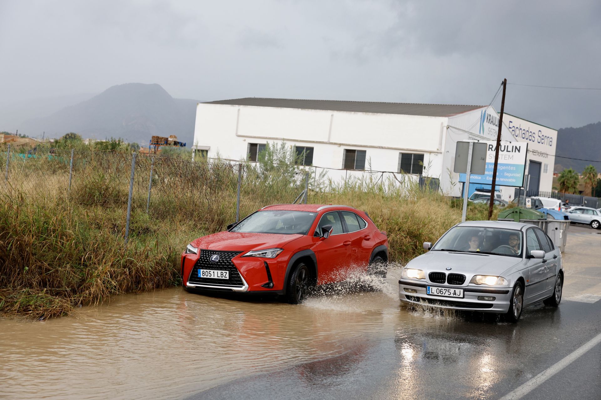 Las imágenes de la tormenta y la lluvia por la dana &#039;Alice&#039; este jueves en la Región de Murcia