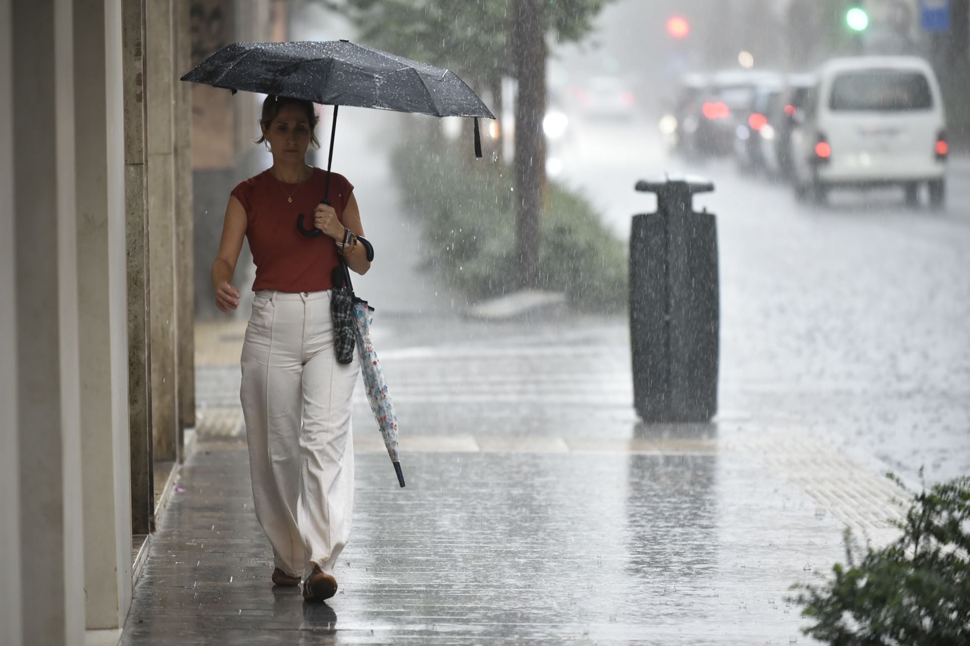 Las imágenes de la tormenta y la lluvia por la dana &#039;Alice&#039; este jueves en la Región de Murcia