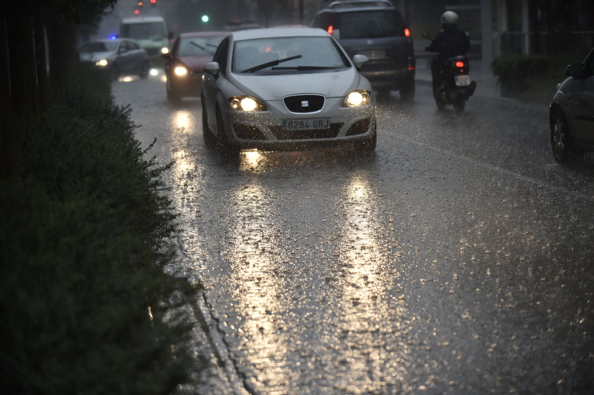 Las imágenes de la tormenta y la lluvia por la dana &#039;Alice&#039; este jueves en la Región de Murcia