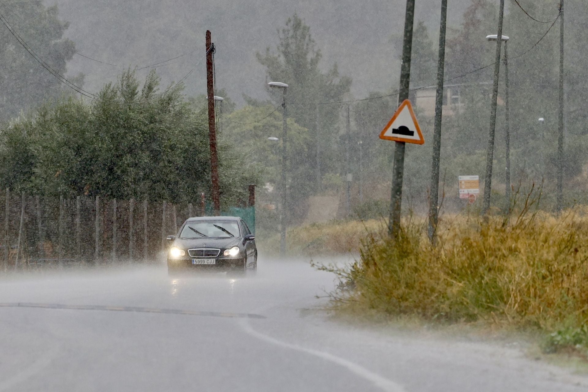 Las imágenes de la tormenta y la lluvia por la dana &#039;Alice&#039; este jueves en la Región de Murcia