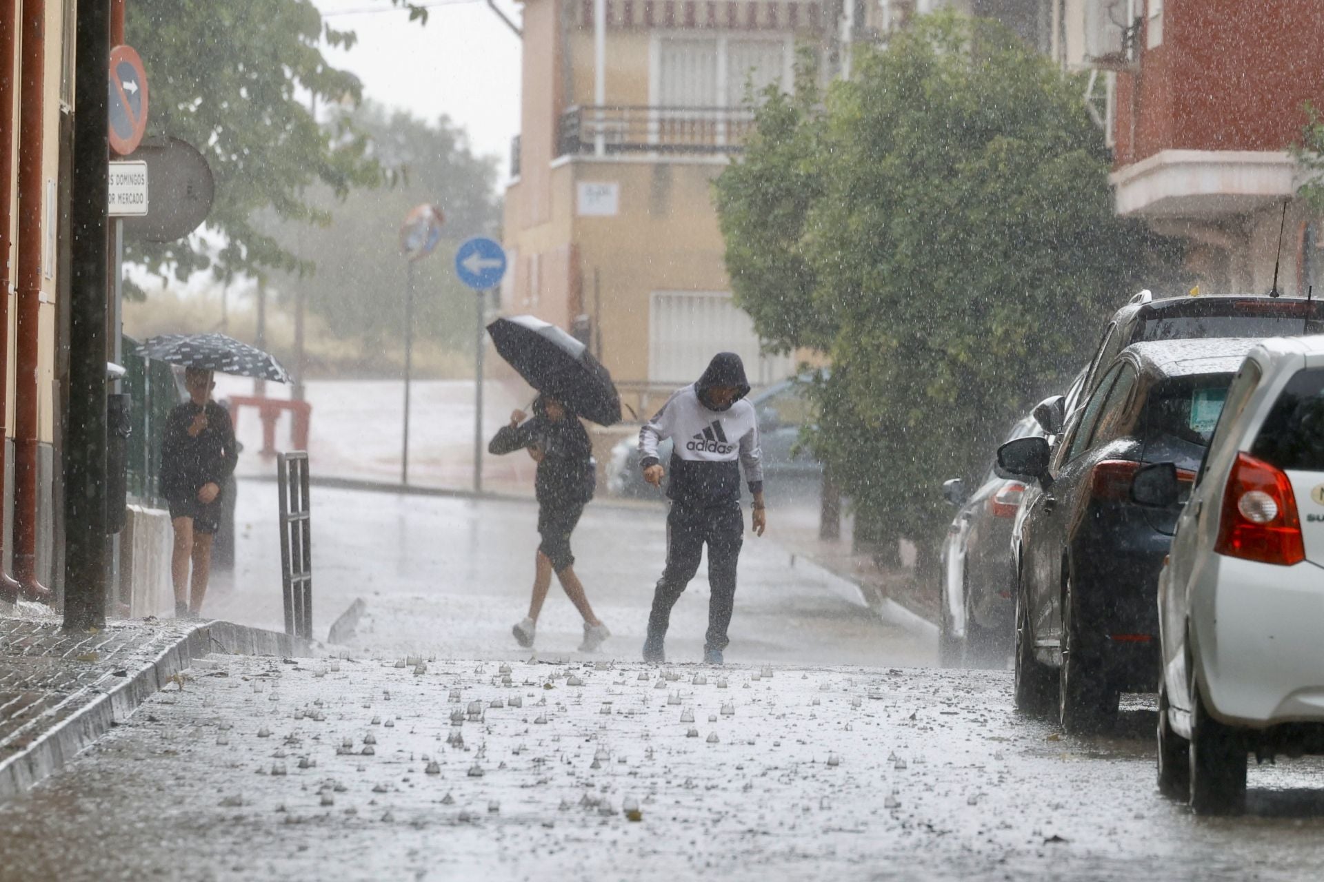 Las imágenes de la tormenta y la lluvia por la dana &#039;Alice&#039; este jueves en la Región de Murcia