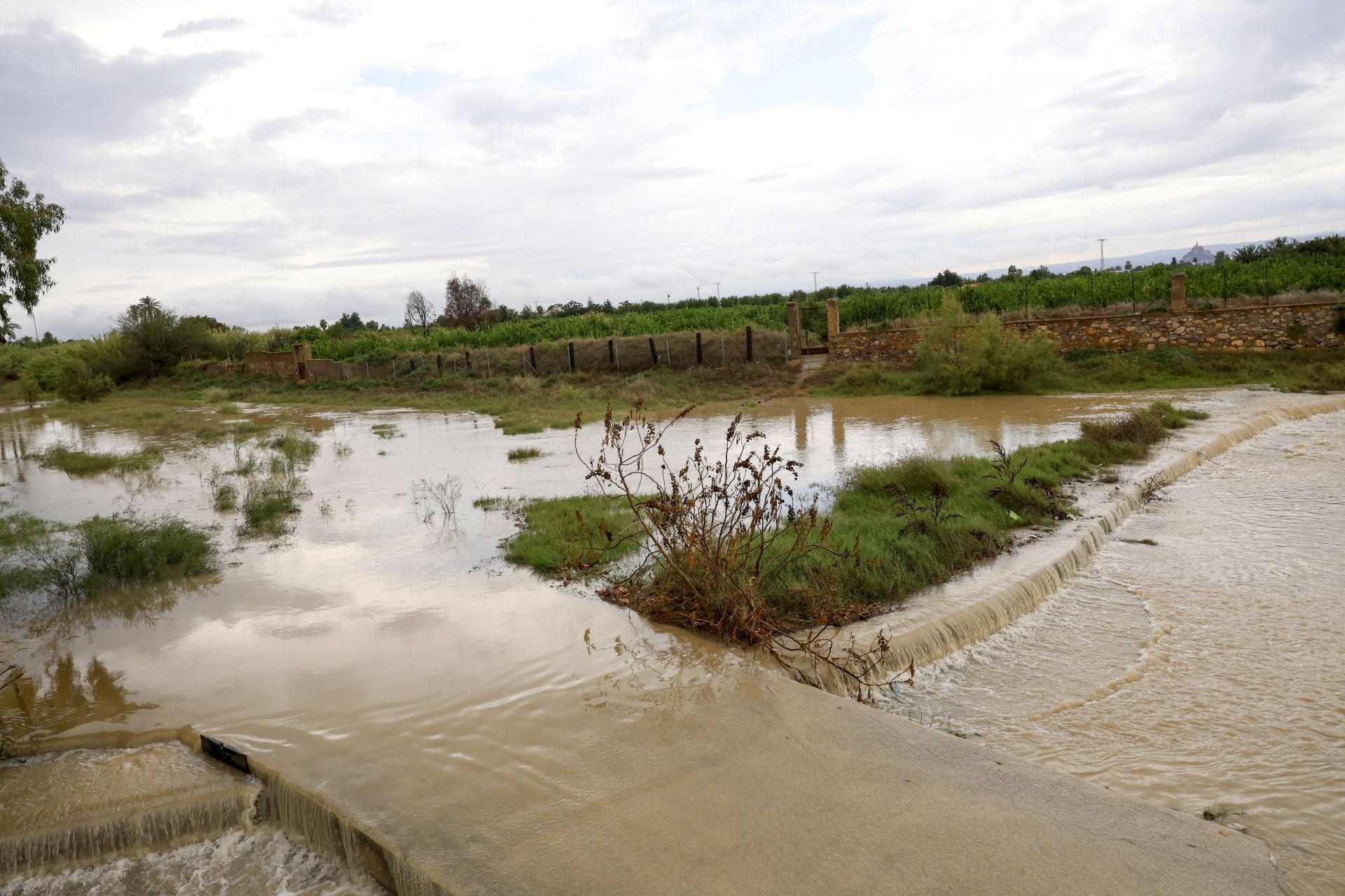 Las imágenes de la tormenta y la lluvia por la dana &#039;Alice&#039; este jueves en la Región de Murcia