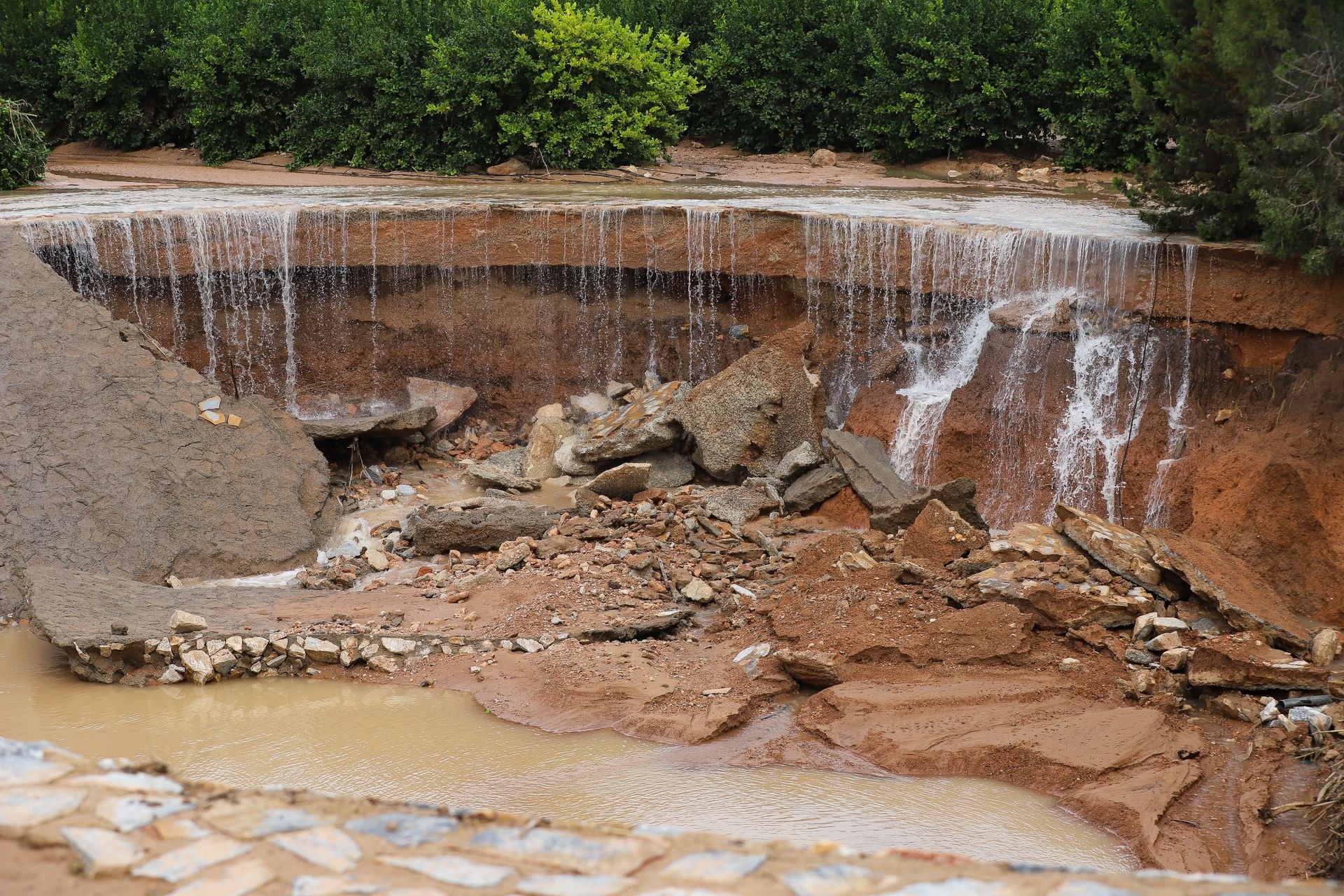 Los efectos del temporal en San Javier, en imágenes