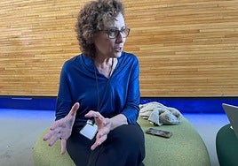 La productura Miriam Porté, en la sede del Parlamento Europeo en Estrasburgo.