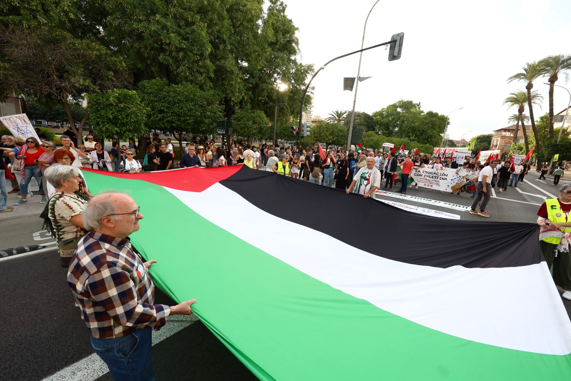La movilización social por Palestina en Murcia, en imágenes