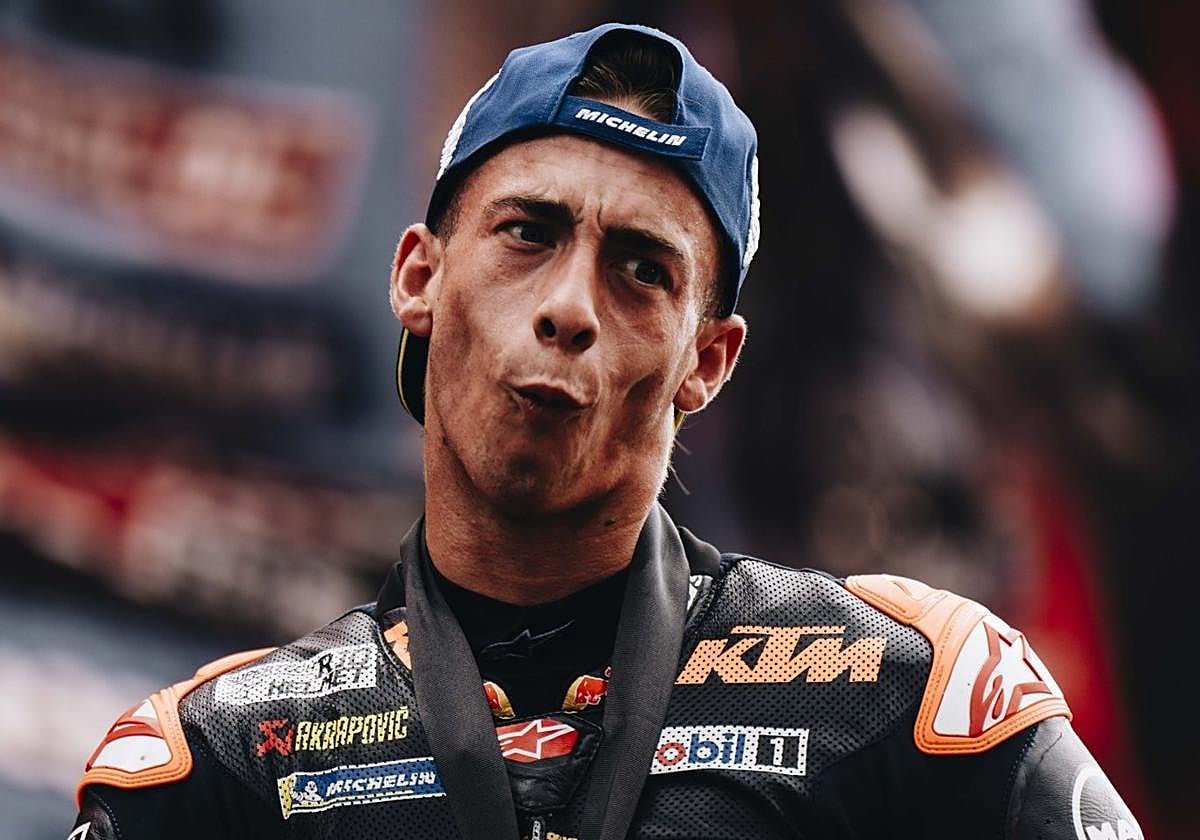 Pedro Acosta, tras quedar tercero en la sprint de Austria.