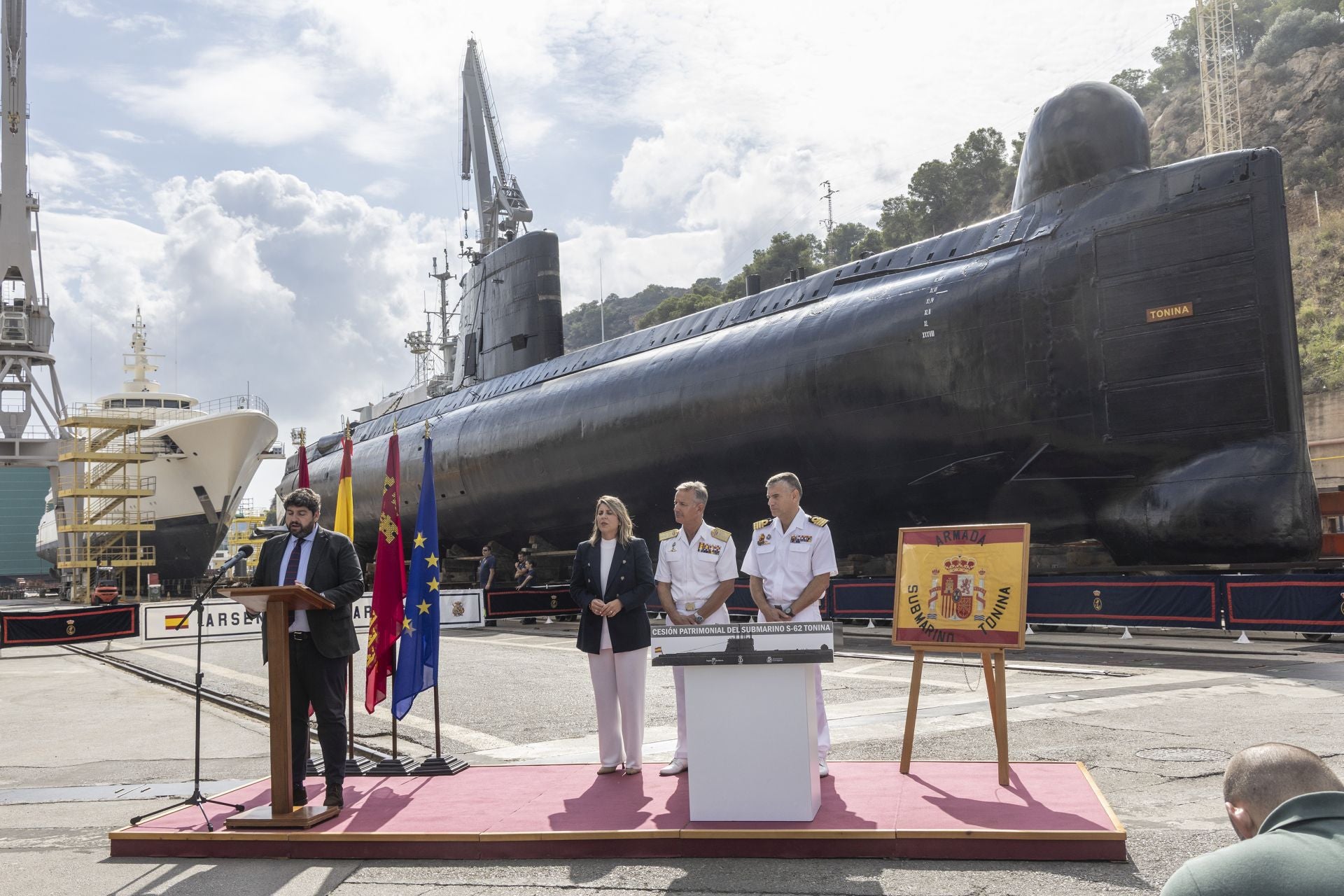 El Ayuntamiento de Cartagena asume la titularidad del submarino &#039;Tonina&#039;, en imágenes