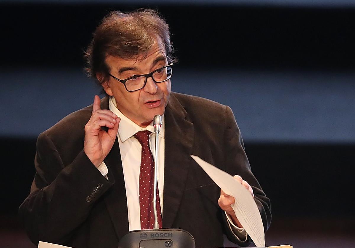 Javier Cercas en el Congreso de la Lengua en Arequipa (Perú).