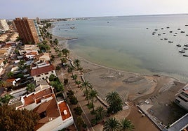 Imagen aérea del Mar Menor, el pasado domingo tras la dana.