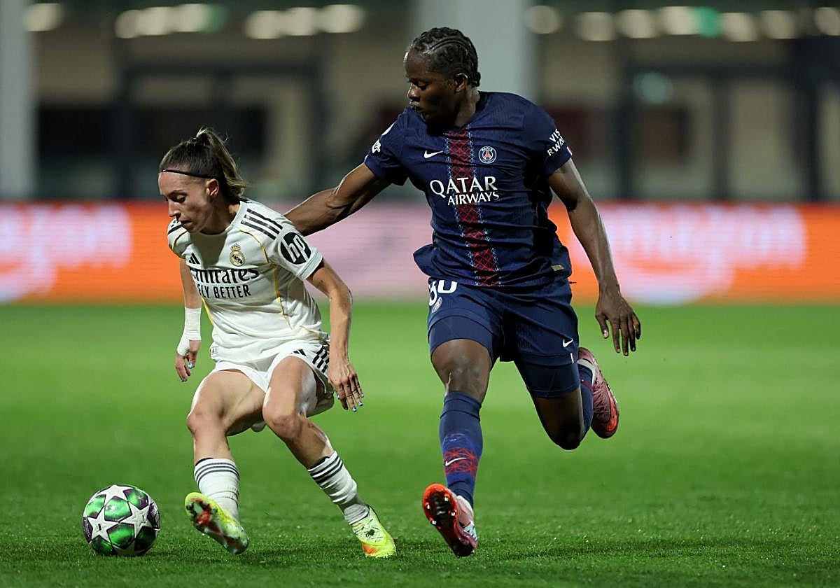 Eva Navarro, este miércoles en la Champions contra el PSG.