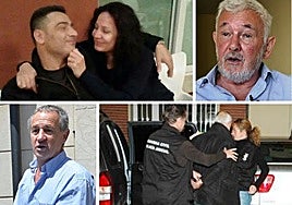 Arriba, Giuseppe Nirta junto a su pareja Cristina Elena y el histórico capo irlandés John Gilligan. Abajo, detenciones de Giuliano Velo y Simone Castello.