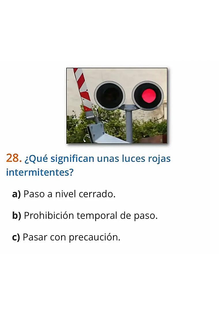 Imagen - Pregunta de un examen teórico de conducir.