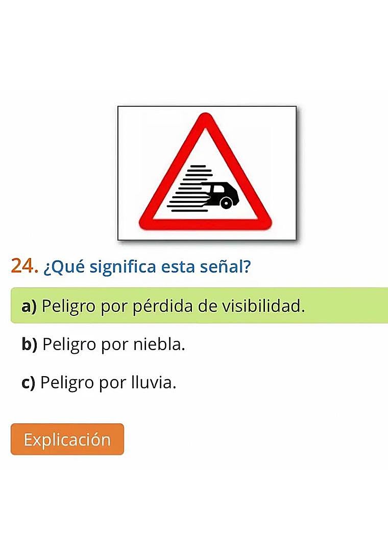 Imagen - Respuesta de un examen teórico de conducir.