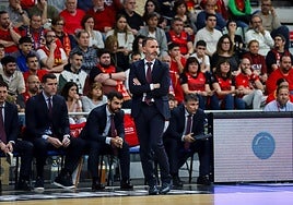 Sito Alonso, durante un partido del UCAM.
