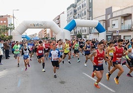 Corredores en la Media Maratón de Lorca en una imagen de archivo,.