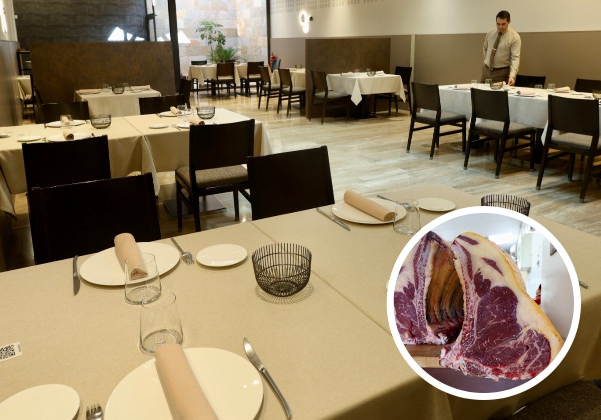 Preparación de las mesas en el comedor del establecimiento.