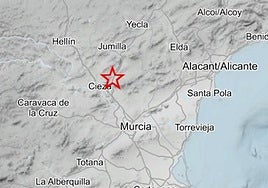 Ubicación del epicentro del terremoto.