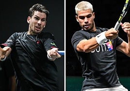 Cameron Norrie y Carlos Alcaraz.