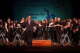 La banda de la Asociación Musical Julián Santos de Jumilla en el concierto.