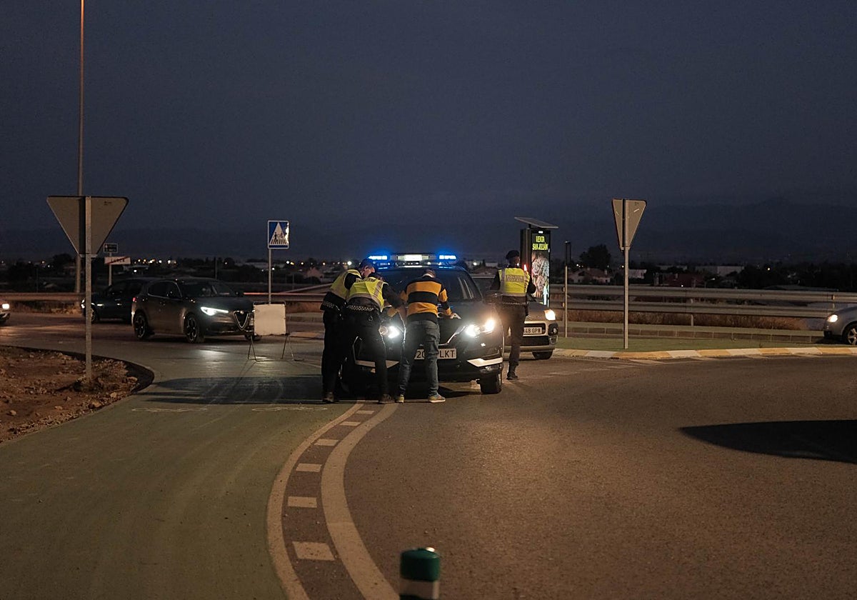 Control de la Policía Local, en una imagen de archivo.
