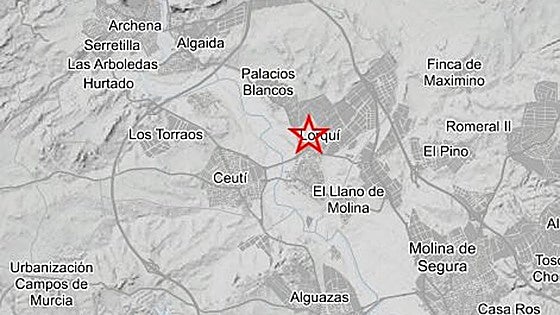 Cuatro terremotos se dejan sentir en varios municipios de la Región de Murcia