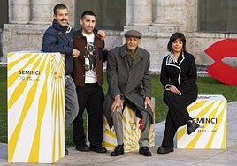 Lionel Corral Bernal, Carlos Saiz, Lionel Corral y Alicia Corral.