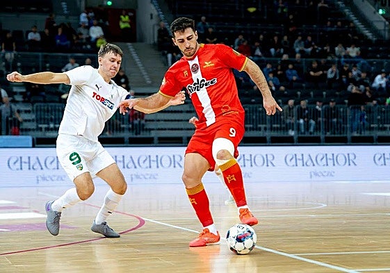 Pablo Ramírez en uno de los partidos de Champions del Jimbee en Polonia.