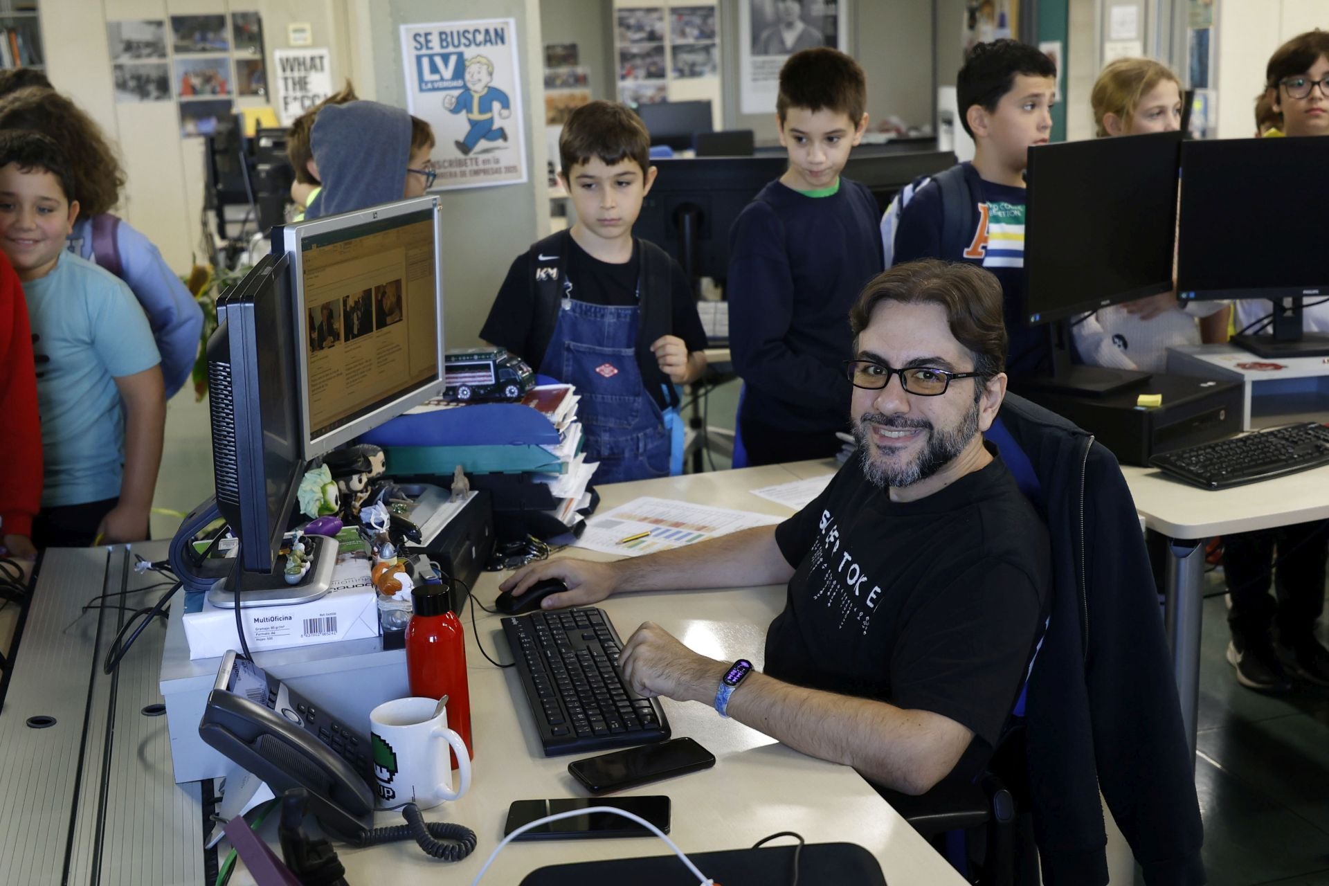 Visita del colegio Federico de Arce Martínez a LA VERDAD, en imágenes