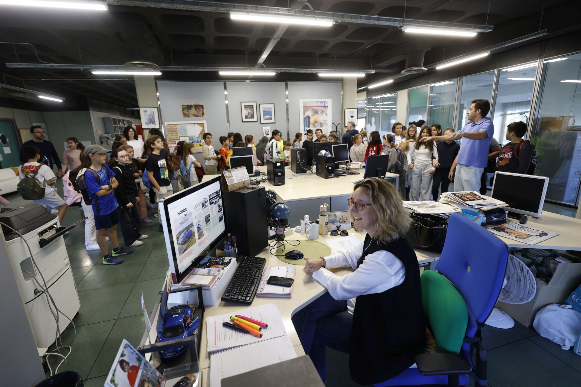 Visita del colegio Federico de Arce Martínez a LA VERDAD, en imágenes