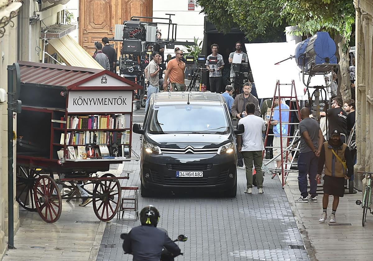Rodaje de F.A.S.T.', este miércoles, en el centro de Murcia.