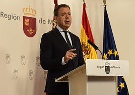 Marcos Ortuño, este jueves, durante la rueda de prensa.